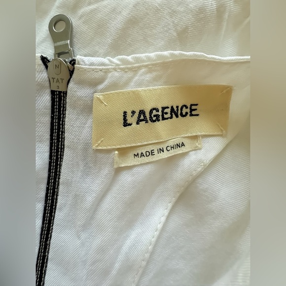 L’AGENCE White Halter Maxi Dress Size 4 | Cupro Cotton Blend | Elegant Racerback - Picture 3 of 8